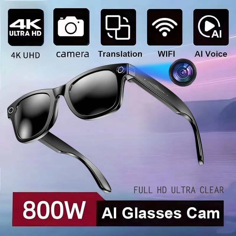 Gafas Inteligentes con Cámara IA – Traducción, Foto y Vídeo